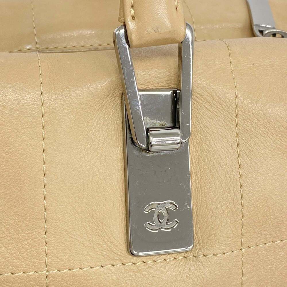 Chanel Chocobar Handbag, Beige Lambskin, Women's - Picture 11 of 12